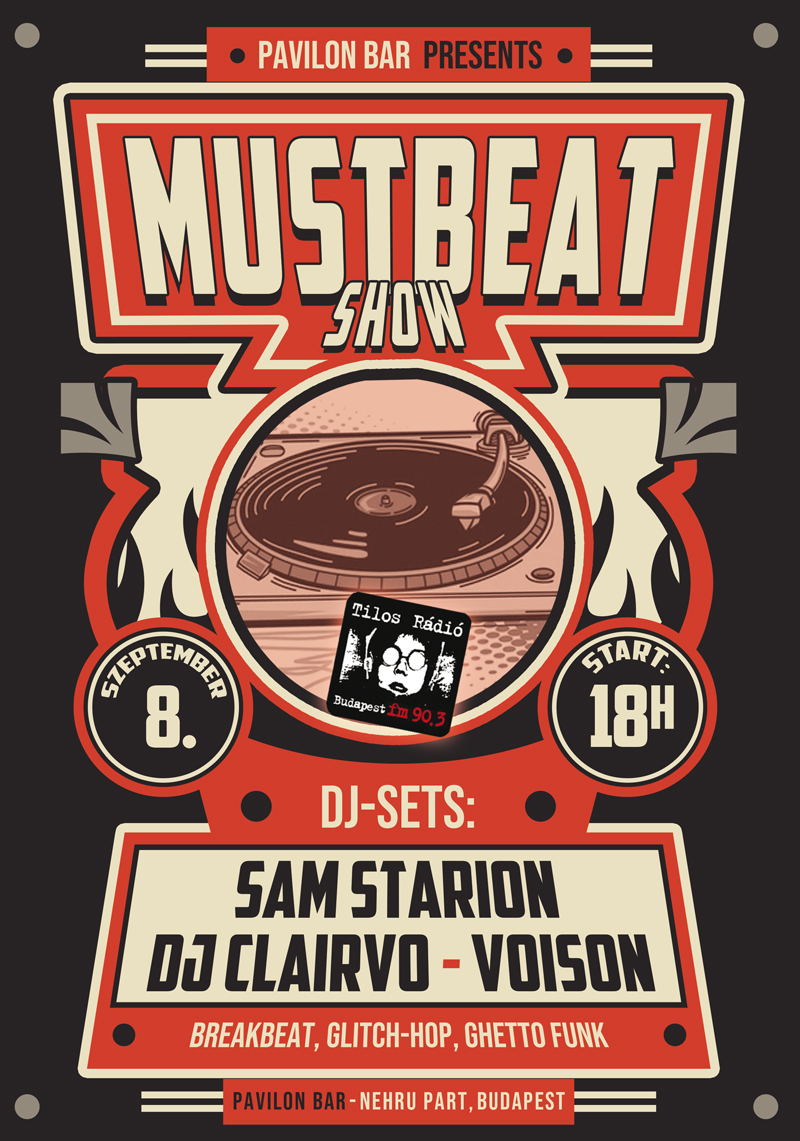 09.08. hétfő – MustBeat w/ Sam Starion, DJ Clairvo, Voison